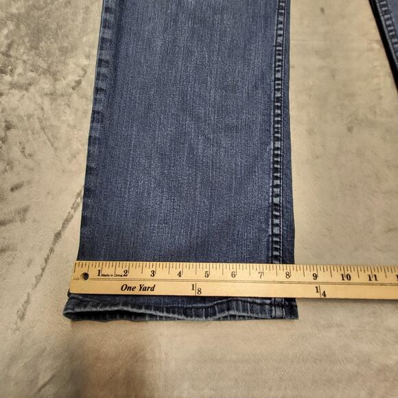 Calvin Klein Jeans Mens 38x31 Blue Straight Leg Stretch Denim Classic Pants - Picture 5 of 9